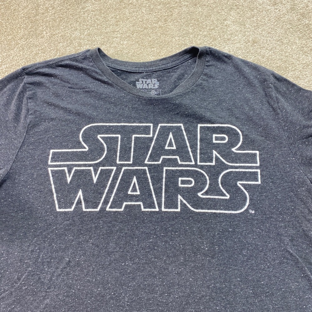 Star Wars Shirt Womens 2X Gray Speckled Short Sleeve Crew Neck Graphic Tee - Picture 5 of 7